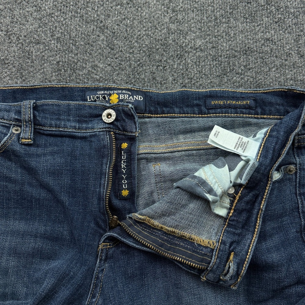 Lucky Brand Sweet Straight Jeans Womens 16/33 Blue Medium Wash Stretch Denim - Picture 3 of 12